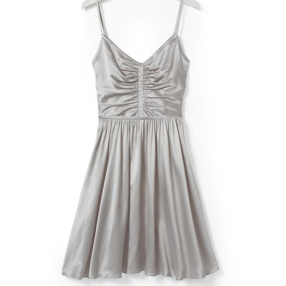 100% Silk Shirred Cocktail Dress NWT 00 Petite - Picture 1 of 8